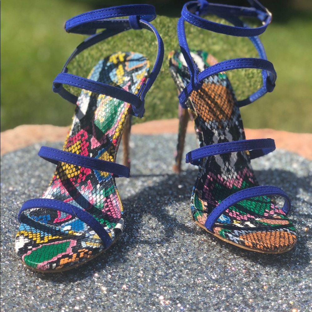Multisnake Print Heels